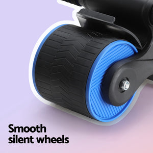 Everfit Ab Roller Automatic Rebound Abdominal Wheel Home Gym Workout Blue Margot Vital