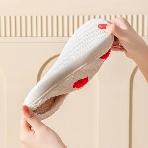 2024 Autumn Winter Family Fashion Slippers Women Home Warm Cartoon Flat Sandals Men Cute Non-slip Slides Couples Christmas Shoes Margot Vital