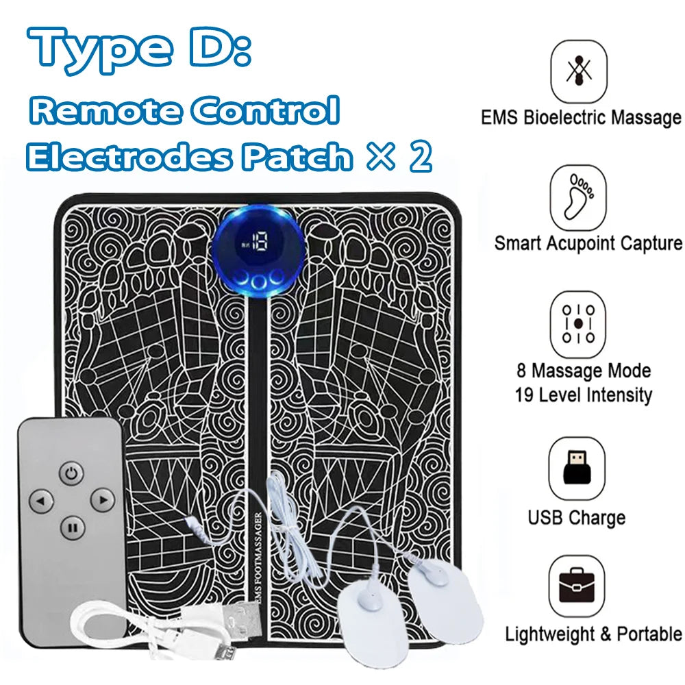 EMS Foot Massager Pad + Electrodes