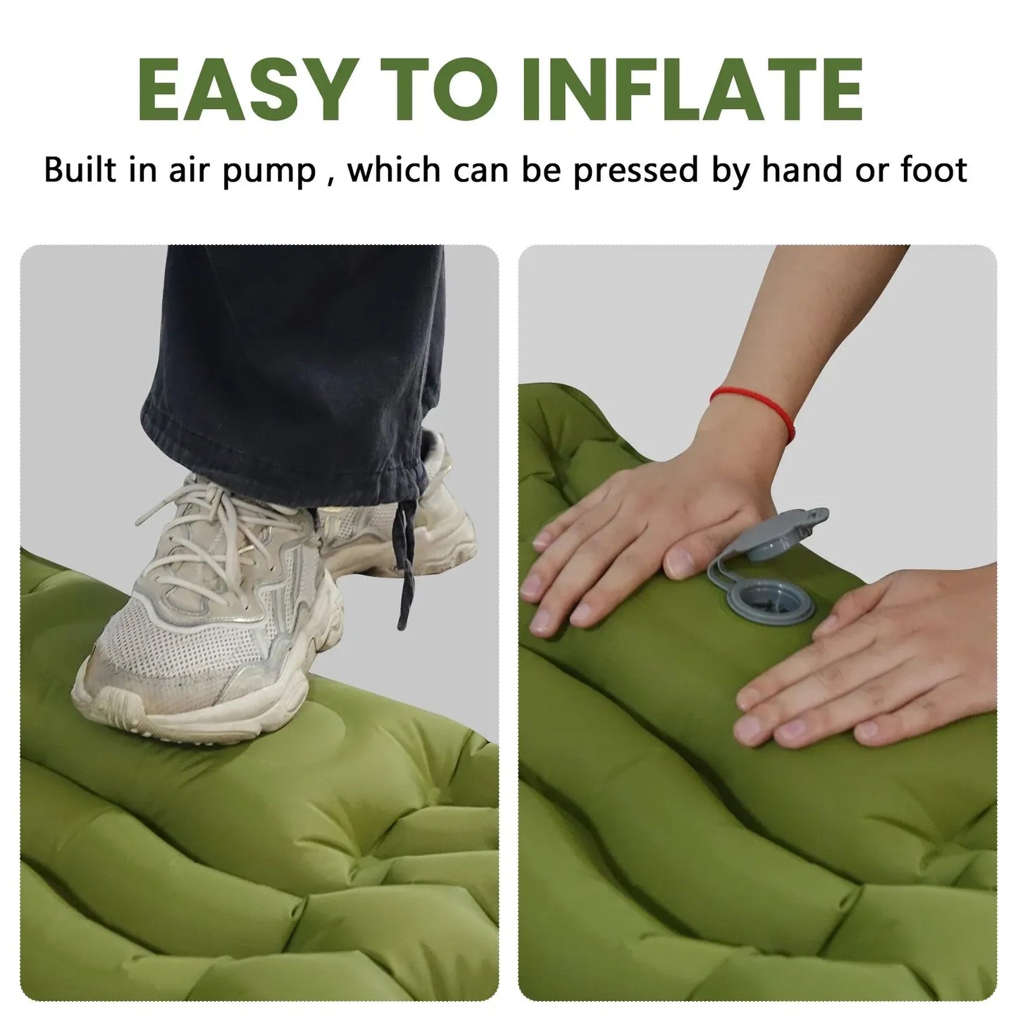 Ultralight Inflatable Sleeping Pad – Compact Air Mat with Built-In Pump