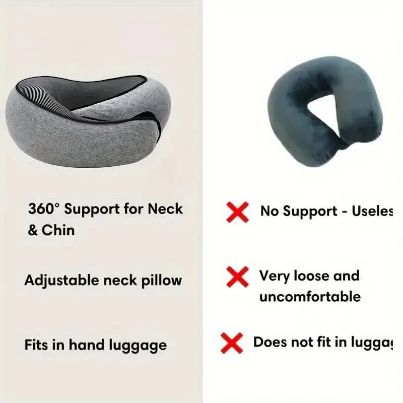 Adjustable Memory Foam Travel Pillow