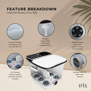 Foot Spa Automatic Water Heating Massager - Electric Pedicure Bath Margot Vital