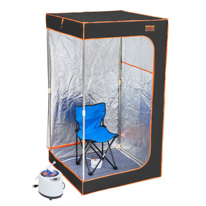 VEVOR Portable Steam Sauna Tent Full Size 1000W Personal Sauna Blanket W/ Chair, 880 x 880 x 1600 mm Margot Vital