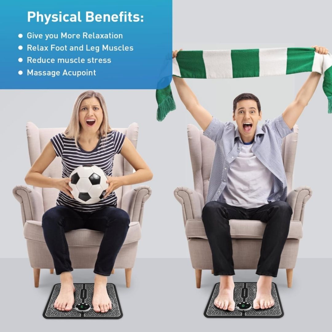 SootheFlex™ EMS Foot Massager Pad &amp; Electrodes Margot Vital