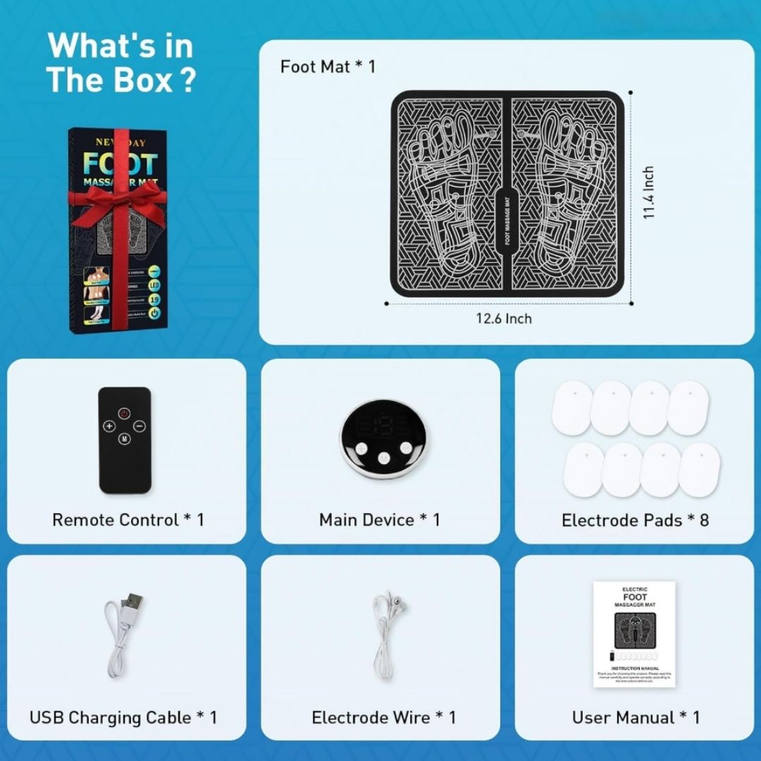 SootheFlex™ EMS Foot Massager Pad &amp; Electrodes Margot Vital
