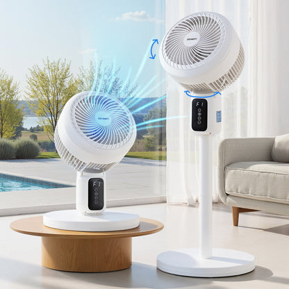Devanti Pedestal Fan W/ Remote 3 Speed 12H Timer Height Adjustable Cooling Fan Margot Vital