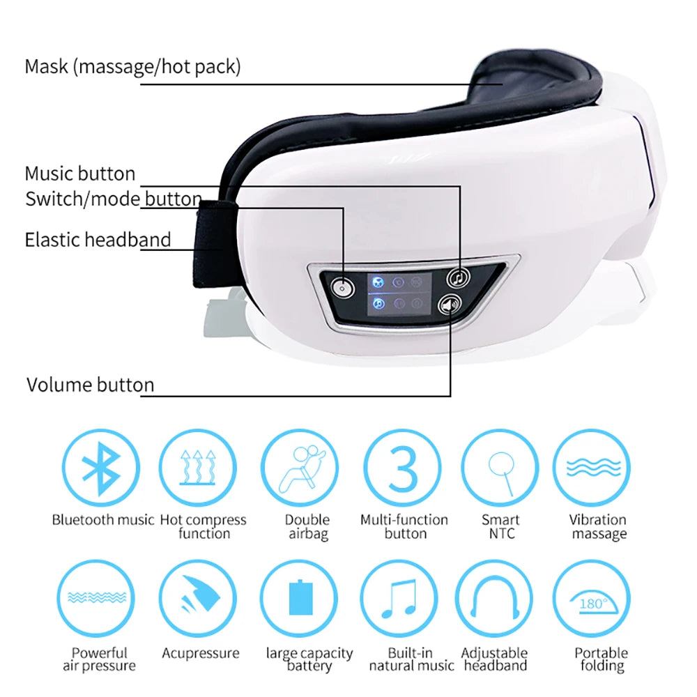 Smart Eye Massager with Heat & Bluetooth Audio Margot Vital
