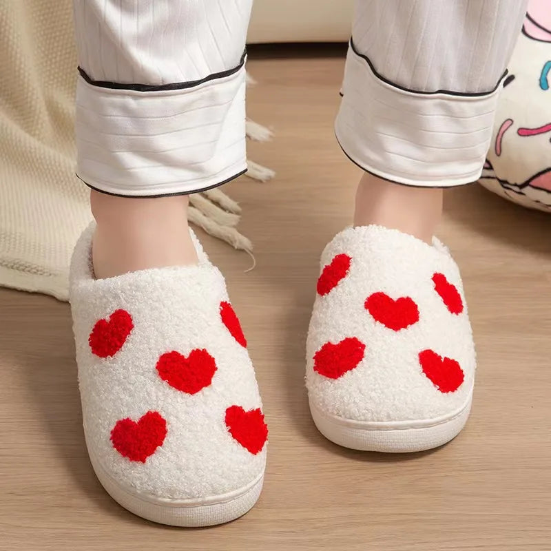 2024 Autumn Winter Family Fashion Slippers Women Home Warm Cartoon Flat Sandals Men Cute Non-slip Slides Couples Christmas Shoes Margot Vital