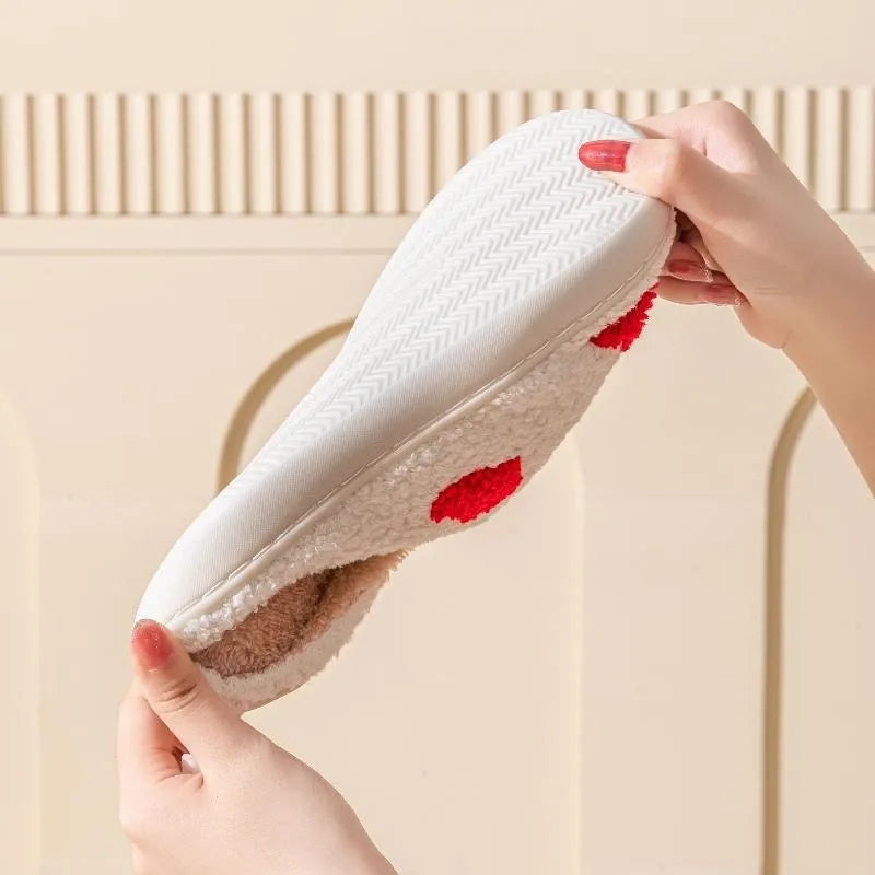 2024 Autumn Winter Family Fashion Slippers Women Home Warm Cartoon Flat Sandals Men Cute Non-slip Slides Couples Christmas Shoes Margot Vital