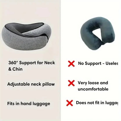 Adjustable Memory Foam Travel Pillow