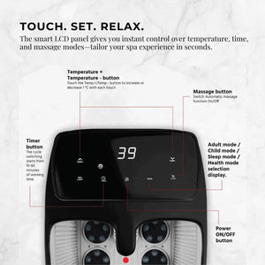 Foot Spa Automatic Water Heating Massager - Electric Pedicure Bath Margot Vital