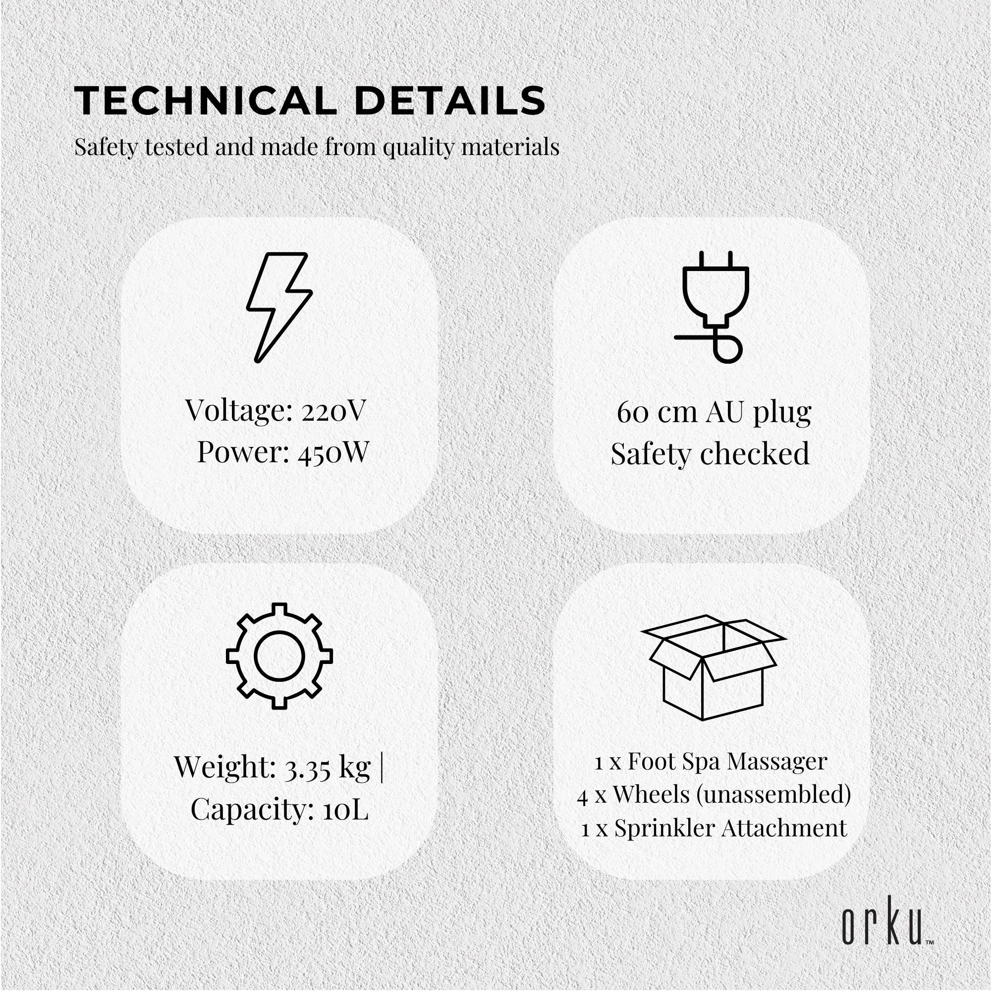 Foot Spa Automatic Water Heating Massager - Electric Pedicure Bath Margot Vital