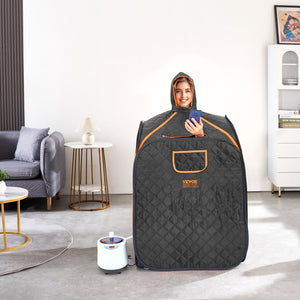VEVOR Portable Steam Sauna Tent 1000W Personal Spa Loss Weight Detox Therapy, 800x800x1000 mm Margot Vital