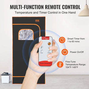 VEVOR Portable Steam Sauna Tent Full Size 2000W Personal Sauna Blanket W/ Chair,880 x 880 x 1780 mm Margot Vital