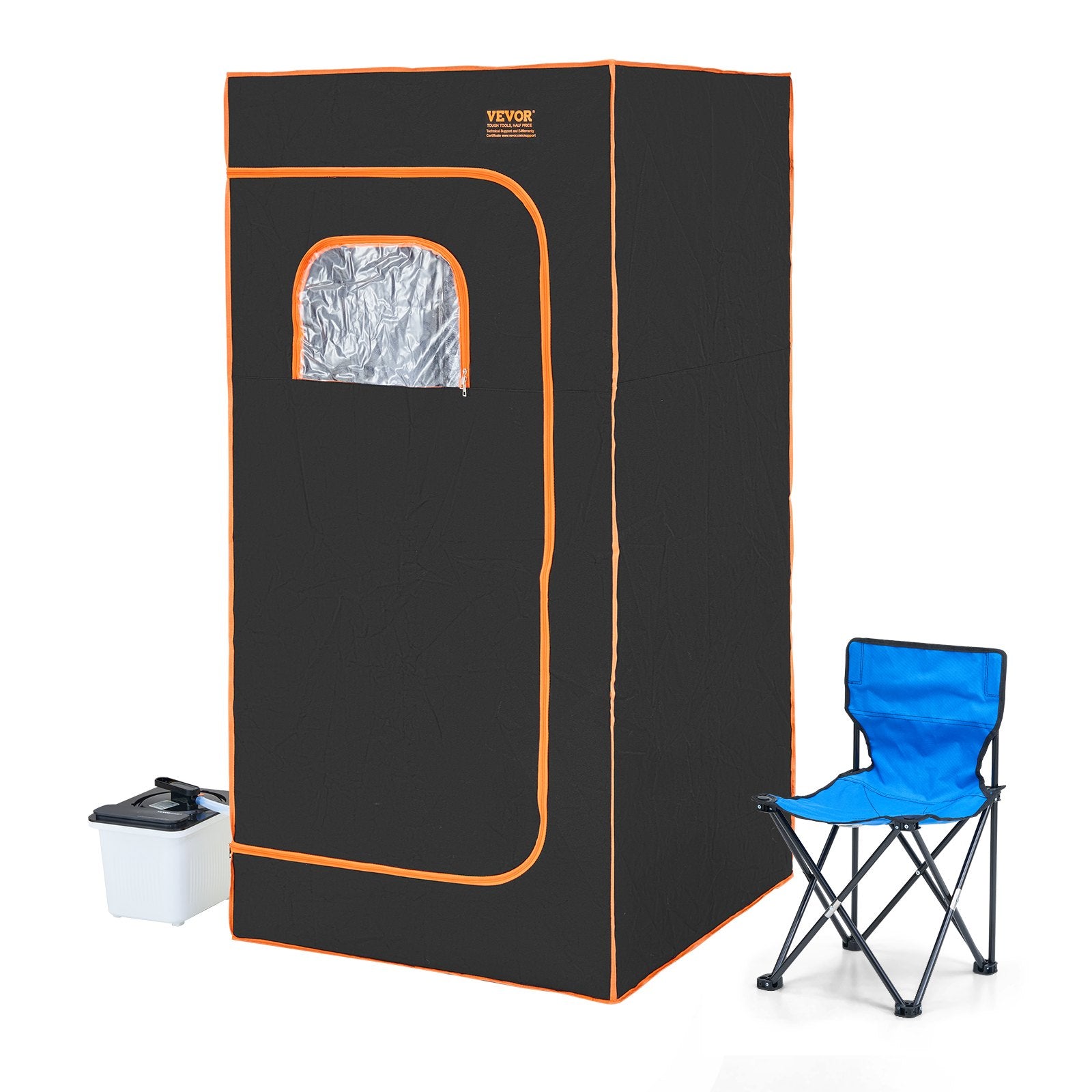 VEVOR Portable Steam Sauna Tent Full Size 2000W Personal Sauna Blanket W/ Chair,880 x 880 x 1780 mm Margot Vital