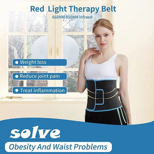 Red Light Therapy Massage Belt – Adjustable LED Waist &amp; Back Wellness Device Margot Vital