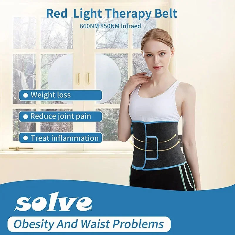 Red Light Therapy Massage Belt – Adjustable LED Waist &amp; Back Wellness Device Margot Vital